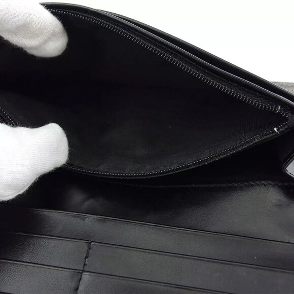 CELINE wallet macadam beige PVC ?~ leather Authentic used - Picture 6 of 8